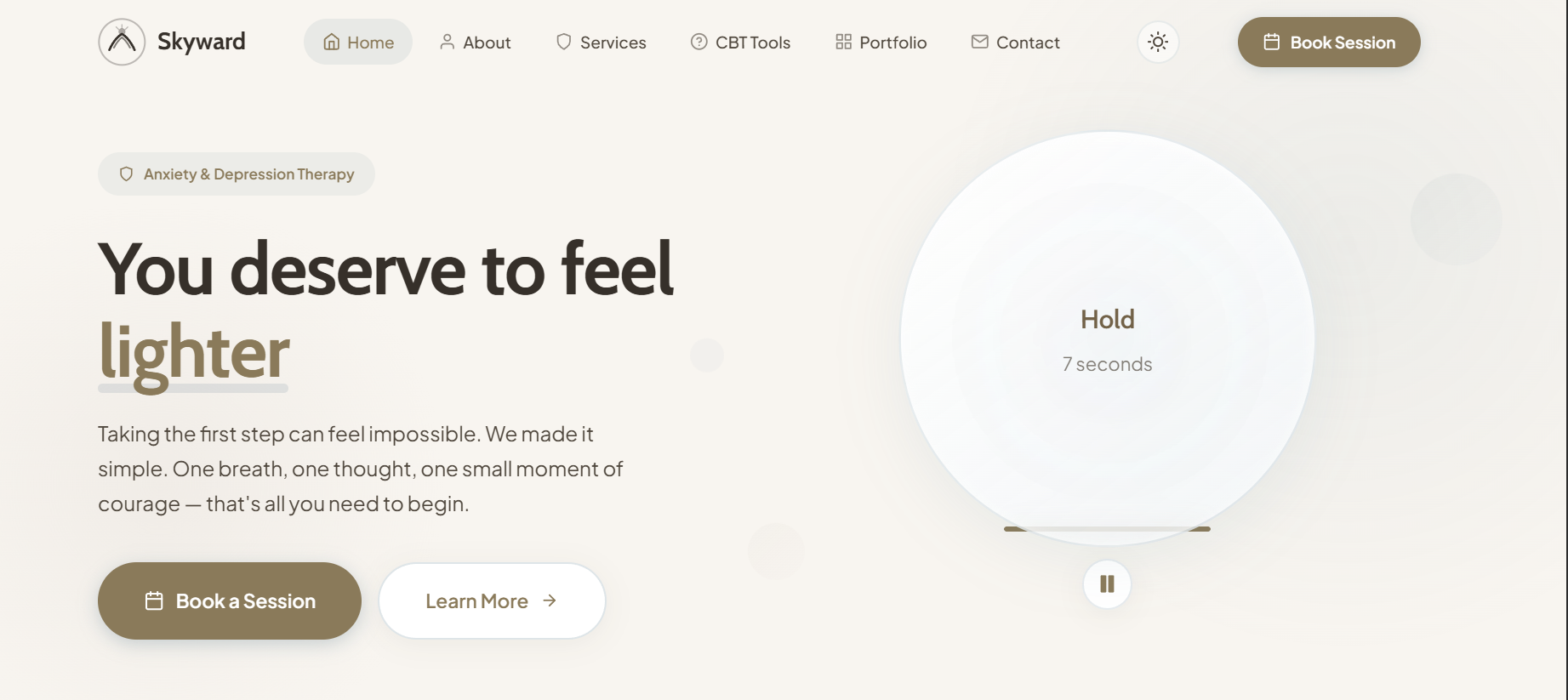 CalmMind – Anxiety & Depression Therapy Website